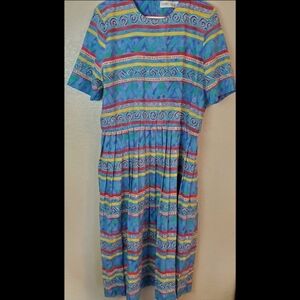 Terri Ellen Vintage 90s Grunge Retro Stripe Dress